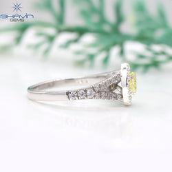 Oval Diamond Natural Diamond Ring Yellow Color Gold Ring Engagement Ring