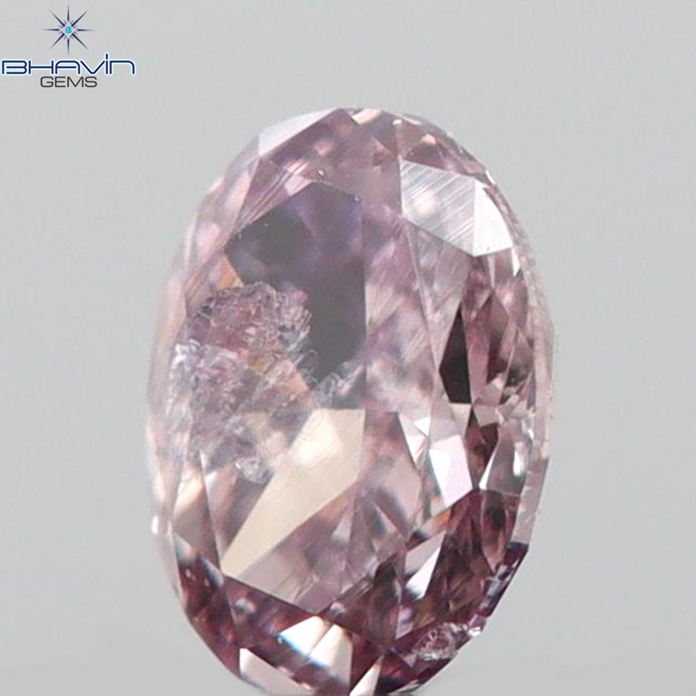 0.06 CT Oval Shape Natural Diamond Pink Color I1 Clarity (2.83 MM)