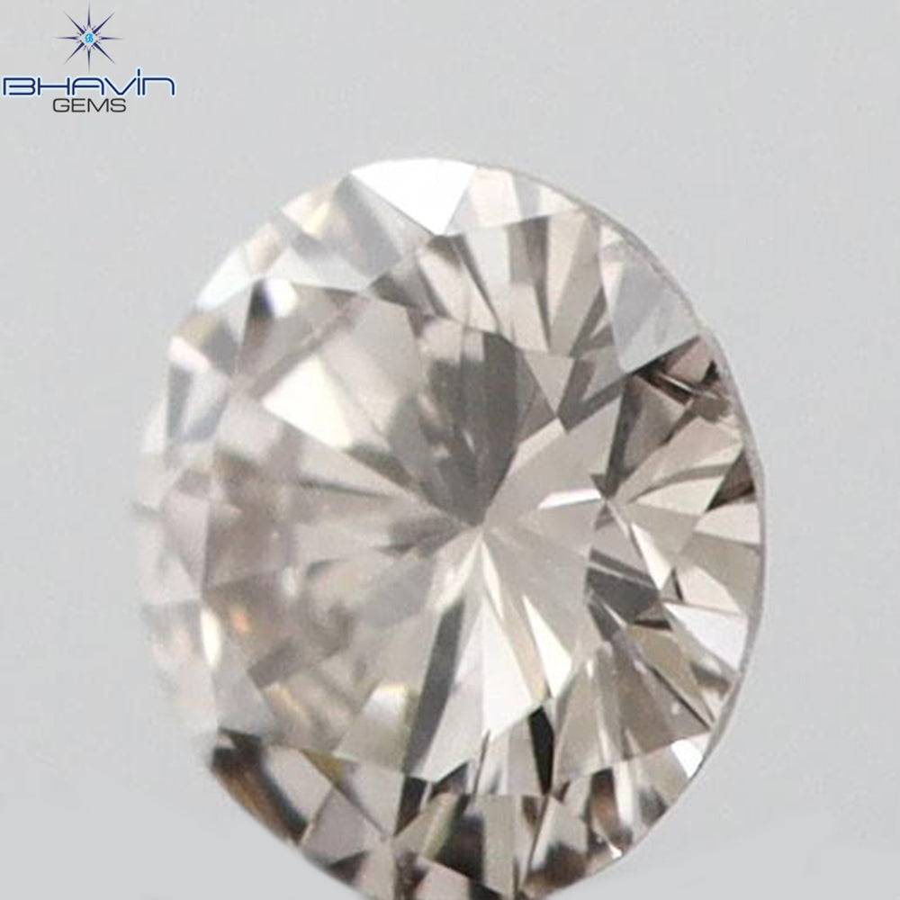 0.06 CT Round Shape Natural Diamond Pink Color VS2 Clarity (2.63 MM)