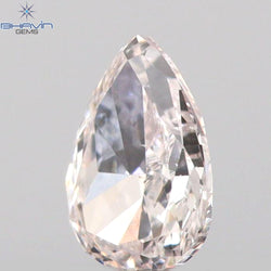 0.14 CT Pear Shape Natural Diamond Pink Color SI1 Clarity (4.00 MM)