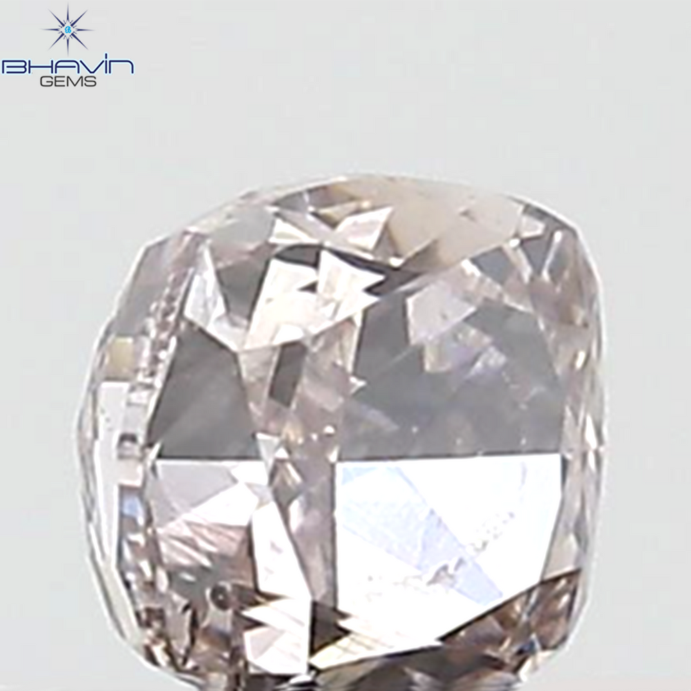 GIA Certified 0.30 CT Cushion Diamond Pink Brown Color Natural Loose Diamond SI2 Clarity (3.64 MM)