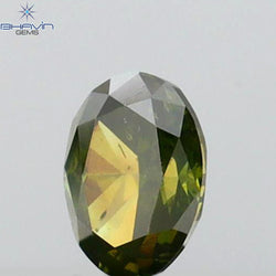 0.21 CT Oval Shape Natural Diamond Green Color SI2 Clarity (4.19 MM)