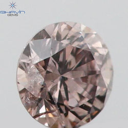 0.06 CT Round Shape Natural Diamond Pink Color SI1 Clarity (2.57 MM)