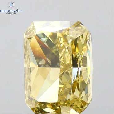 GIA Certified 2.01 CT Radiant Diamond Brownish Greenish Yellow (CHAMELEON) Color Natural Loose Diamond SI1 Clarity (7.73 MM)