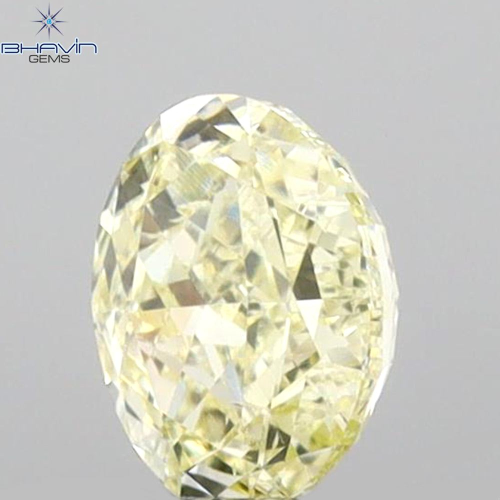 0.40 CT Oval Shape Natural Diamond Yellow Color VS2 Clarity (5.07 MM)