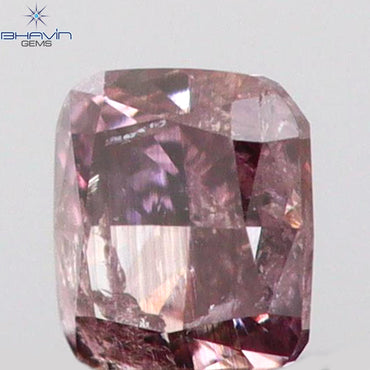 0.08 CT Cushion Shape Natural Diamond Pink Color SI2 Clarity (2.60 MM)