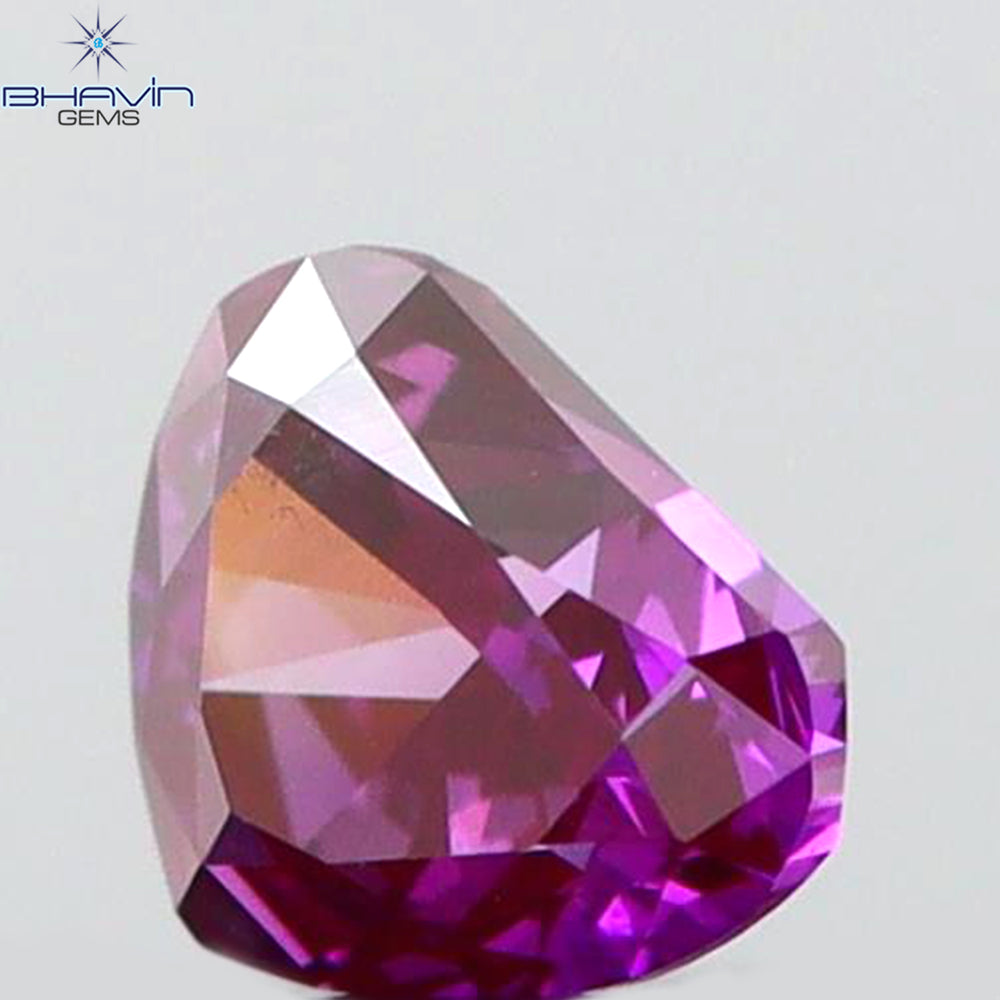 0.09 CT Heart Shape Natural Diamond Pink Color VS1 Clarity (2.49 MM)