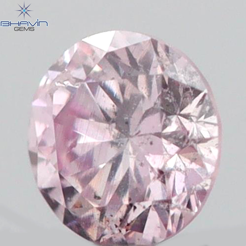 0.04 CT Round Shape Natural Diamond Pink (Argyle) Color SI1 Clarity (2.24 MM)
