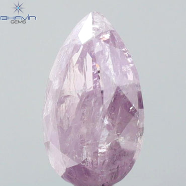 GIA Certified 1.25 CT Pear Diamond Purple Pink Color Natural Loose Diamond (8.60 MM)