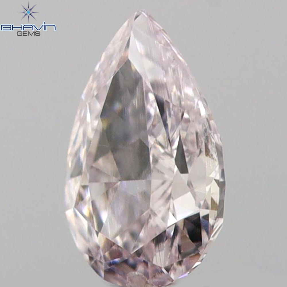 0.17 CT Pear Shape Natural Diamond Pink Color SI1 Clarity (4.30 MM)