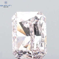 GIA Certified 0.41 CT Radiant Shape Natural Diamond Pink Color SI2 Clarity (4.10 MM)