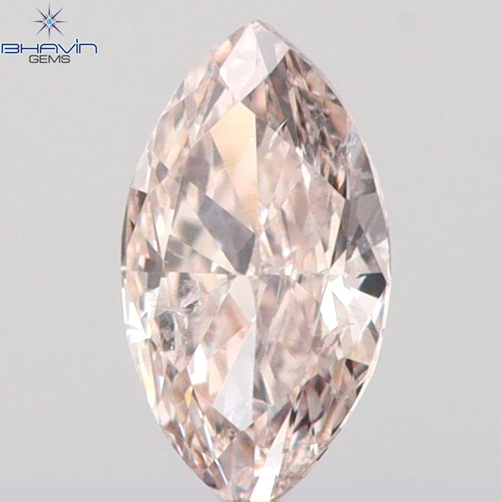 0.14 CT Marquise Shape Natural Loose Diamond Pink Color SI1 Clarity (5.03 MM)