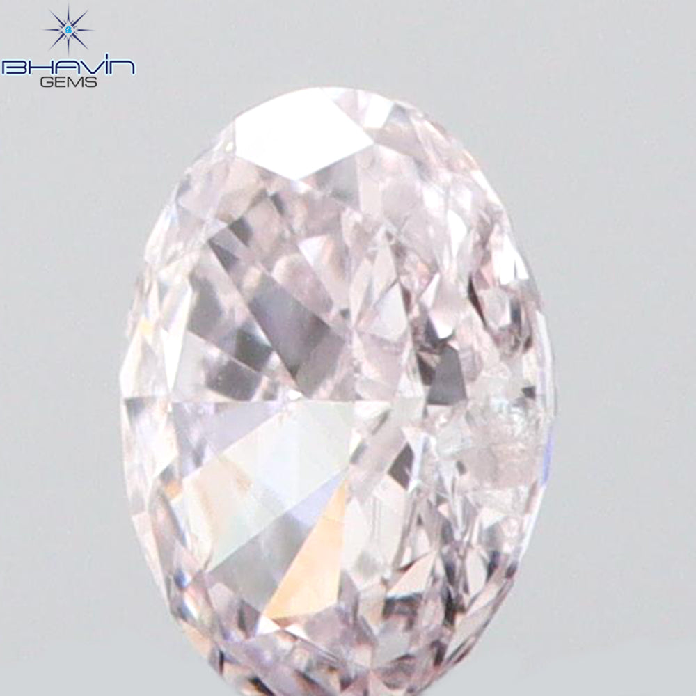 0.10 CT Oval Shape Natural Diamond Pink Color SI1 Clarity (3.26 MM)