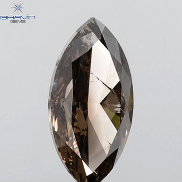 1.01 CT Marquise Shape Natural Loose Diamond Brown Color I1 Clarity (9.23 MM)