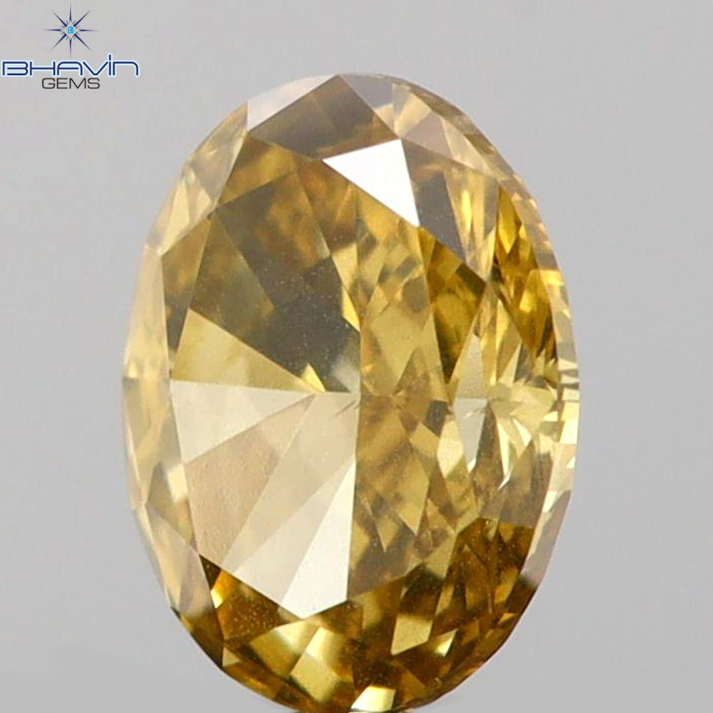 0.24 CT Oval Shape Natural Diamond Green(Chameleon) Color SI1 Clarity (4.31 MM)
