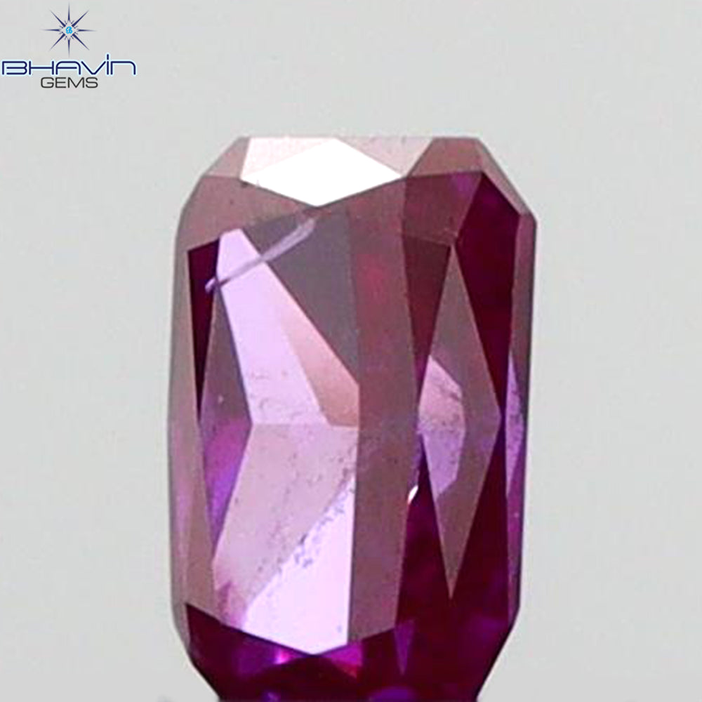 0.08 CT Radiant Diamond Pink Color Natural Diamond Clarity SI1 (2.97 MM)