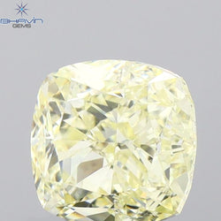 1.02 CT Cushion Shape Natural Diamond Yellow Color VS2 Clarity (5.32 MM)