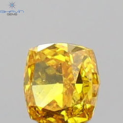0.08 CT Cushion Shape Natural Loose Diamond Yellow Color VS1 Clarity (2.40 MM)