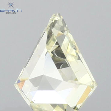 0.54 CT Shield Shape Natural Diamond Yellow Color SI1 Clarity (5.96 MM)