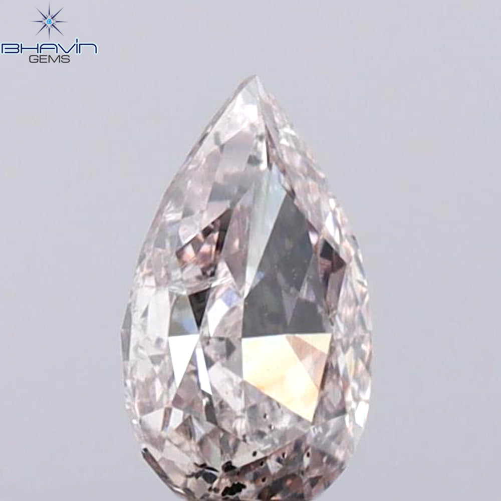 GIA Certified 0.33 CT Pear Diamond Brownish Pink Color Natural Loose Diamond (5.79 MM)