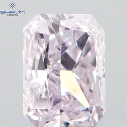 0.07 CT Radiant Shape Natural Diamond Pink Color SI1 Clarity (2.88 MM)