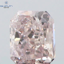 0.13 CT Radiant Shape Natural Diamond Pink Color SI2 Clarity (2.98 MM)