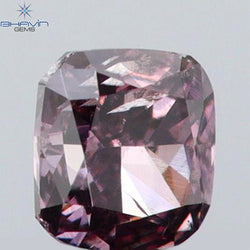 0.09 CT Cushion Shape Natural Diamond Pink Color SI2 Clarity (2.42 MM)