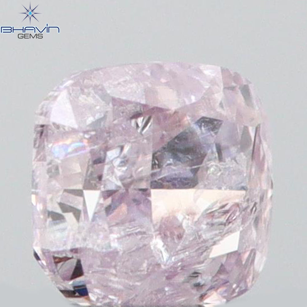 0.13 CT Cushion Shape Natural Diamond Pink Color I2 Clarity (2.80 MM)