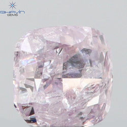 0.13 CT Cushion Shape Natural Diamond Pink Color I2 Clarity (2.80 MM)