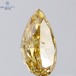 1.02 CT Pear Shape Natural Diamond Orange Color I1 Clarity (8.19 MM)