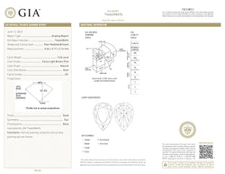 GIA Certified 0.26 CT Pear Diamond Brown Pink Color Natural Loose Diamond (5.34 MM)