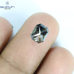 1.18 CT radiant Diamond Salt And Pepper Color Natural Diamond Clarity I3 (6.73 MM)