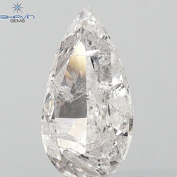 0.58 CT Pear Shape Natural Loose Diamond Pink Color I2 Clarity (7.38 MM)