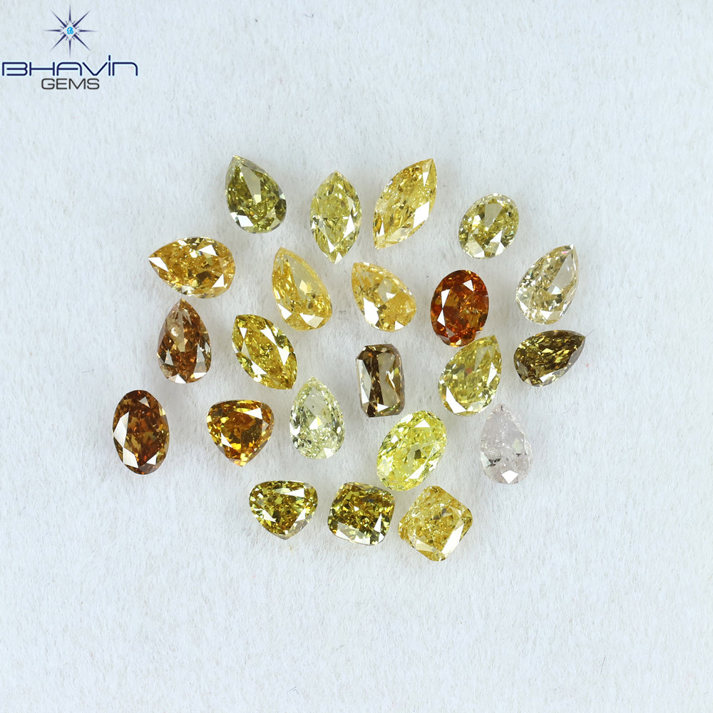 2.07 CT/22 Pcs Mix Shape Natural Diamond Mix Color SI1 Clarity (3.85 MM)