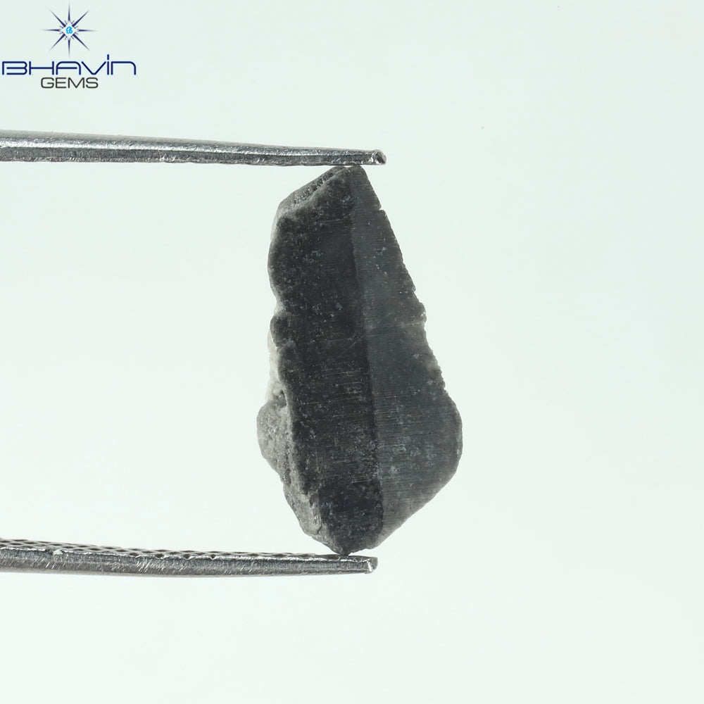 2.09 CT Rough Shape Natural Diamond Black Color I3 Clarity (13.00 MM)