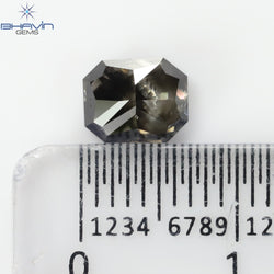 1.18 CT radiant Diamond Salt And Pepper Color Natural Diamond Clarity I3 (6.73 MM)