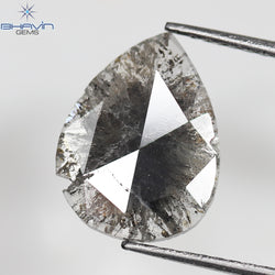 1.23 CT Slice Shape Natural Diamond Salt And Pepper Color I3 Clarity (11.88 MM)