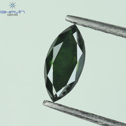 0.34 CT Enhanced Marquise Diamond Green Diamond Natural Loose diamond SI1 Clarity (6.36 MM)