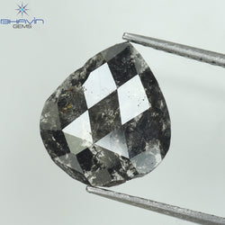 1.49 CT Slice Shape Natural Diamond Salt And Pepper Color I3 Clarity (11.88 MM)