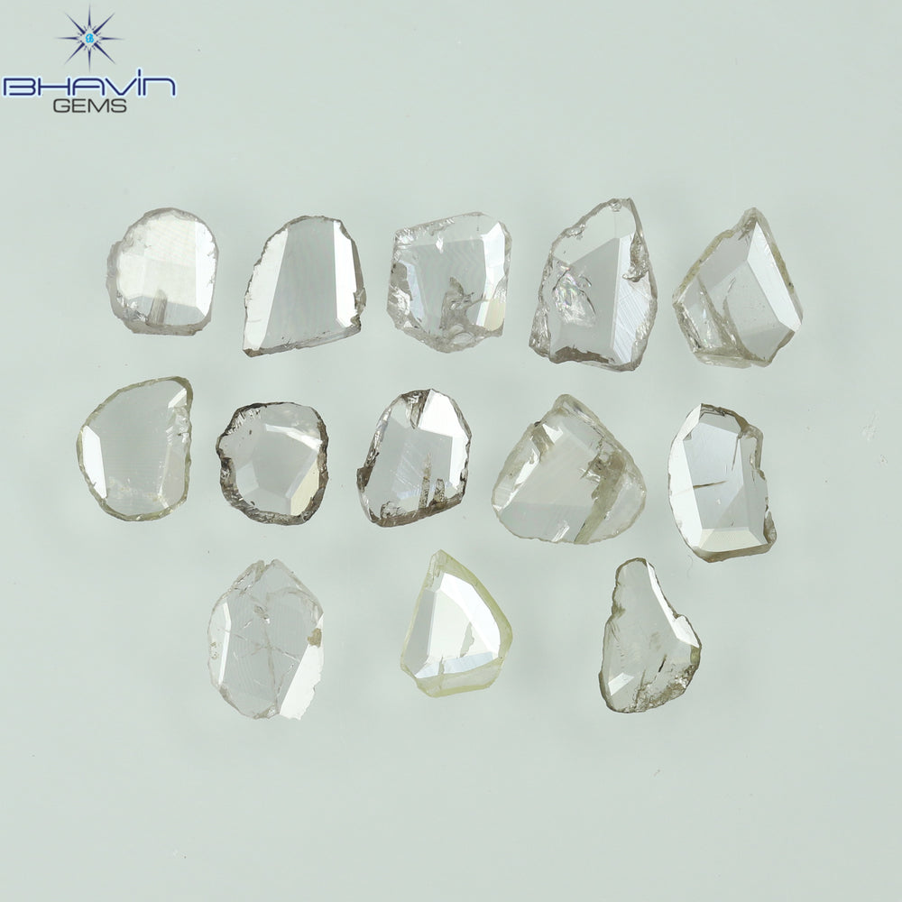 0.97 CT/7 ピース ローズカット ポルキ シェイプ ナチュラル ダイヤモンド ファンシー カラー I1 クラリティ (6.01 MM)