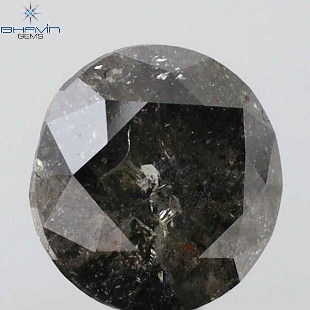 0.92 CT Round Shape Natural Diamond Salt And Papper Color I3 Clarity (6.27 MM)