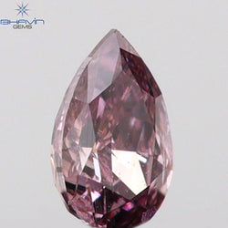 0.08 CT Pear Shape Natural Diamond Pink Color SI1 Clarity (3.50 MM)