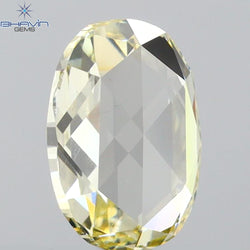 0.87 CT Oval Shape Natural Diamond Yellow Color VS2 Clarity (7.48 MM)