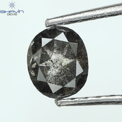 0.42 CT Oval Shape Natural Diamond Salt And Papper Color I3 Clarity (4.89 MM)