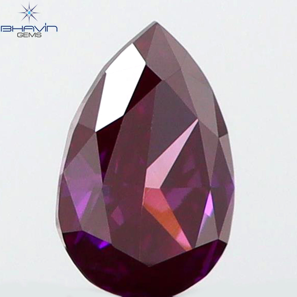 0.09 CT Pear Shape Natural Diamond Pink Color VS1 Clarity (3.36 MM)