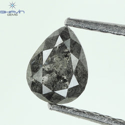 0.50 CT Pear Shape Natural Loose Diamond Salt And Pepper Color I3 Clarity (5.57 MM)