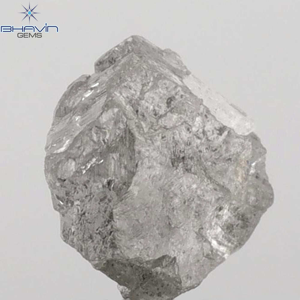 2.52 CT Rough Shape Natural Diamond Salt And Pepper Color (7.88 MM)