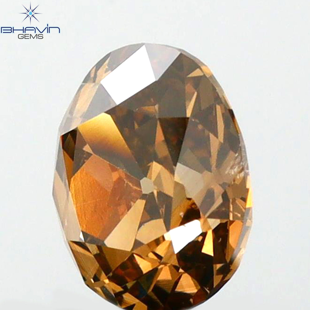 0.81 CT Oval Shape Natural Diamond Chocolate Color SI1 Clarity (6.21 MM)
