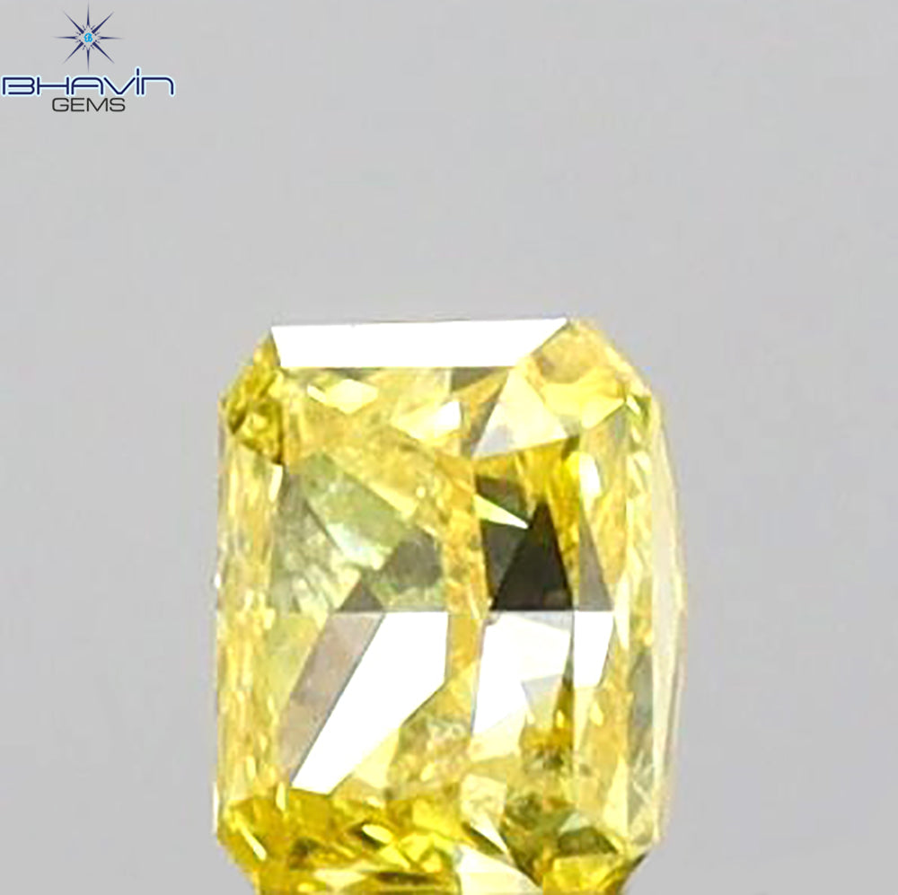0.12 CT Radiant Shape Natural Diamond Yellow Color SI2 Clarity (2.90 MM)