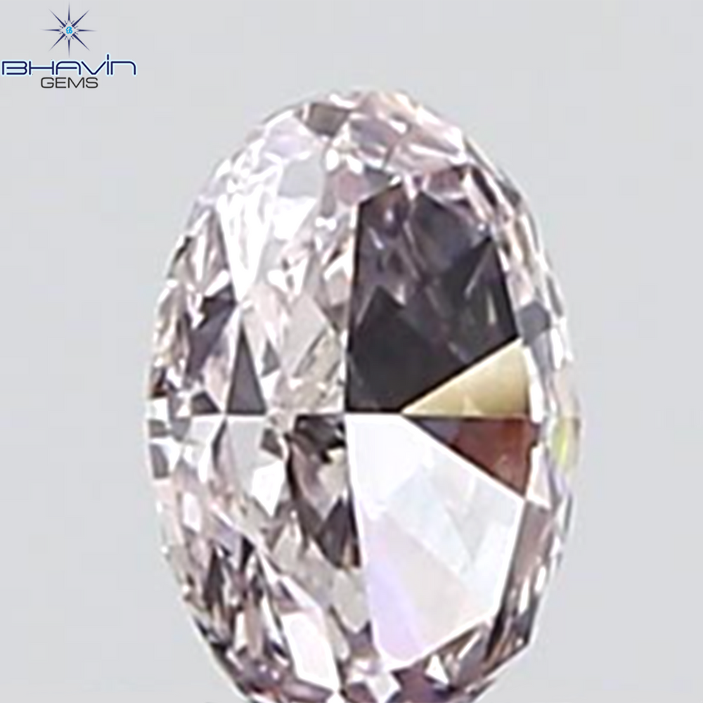 GIA Certified 0.26 CT Oval Shape Natural Diamond Purplish Pink Color SI2 Clarity (4.52 MM)